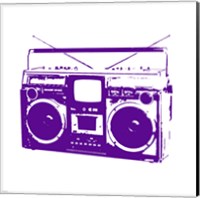 Framed Purple Boom Box