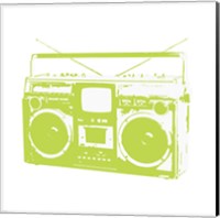 Framed Lime Boom Box