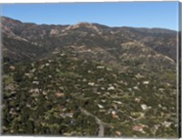 Framed Aerial view of Santa Barbara, California