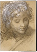 Framed Head of a Female Figure