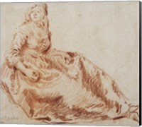 Framed Study of a Seated Woman