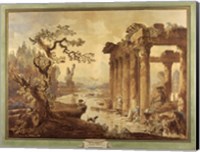 Framed Landscape with Ruins