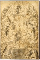 Framed Madonna and Child with Angels Bearing Symbols of the Passion