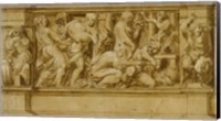 Framed Design for a Frieze with Worshippers Bringing Sacrificial Offerings