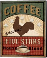 Framed 'Coffee Blend Label III' border=
