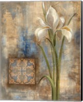 Framed Iris and Tile