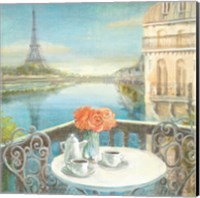 Framed 'Morning on the Seine' border=