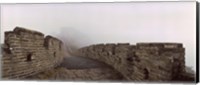 Framed Fortified wall in fog, Great Wall of China, Mutianyu, Huairou County, China