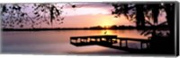 Framed Sunrise Over Lake Whippoorwill, Orlando, Florida, USA