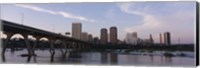 Framed Low angle view of a bridge over a river, Richmond, Virginia, USA