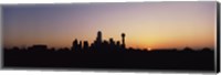 Framed Sunrise Skyline Dallas TX USA