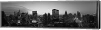 Framed Black and White View of Chicago Skyline