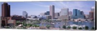 Framed USA, Maryland, Baltimore, High angle view of Inner Harbor