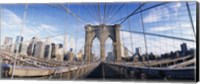 Framed Railings of a bridge, Brooklyn Bridge, Manhattan, New York City, New York State, USA, (pre Sept. 11, 2001)