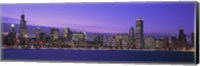Framed Chicago Skyline with Purple Sky