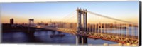 Framed Manhattan Bridge, NYC, New York City, New York State, USA
