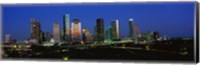 Framed Houston, Texas Skyline at Night