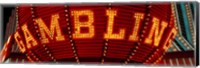 Framed Close-up of a neon sign of gambling, Las Vegas