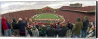 Framed Spectators watching a football match at Camp Randall Stadium, University of Wisconsin, Madison, Dane County, Wisconsin, USA