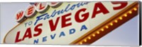 Framed Close-up of a welcome sign, Las Vegas, Nevada