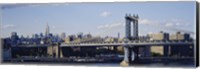 Framed Bridge over a river, Manhattan Bridge, Manhattan, New York City