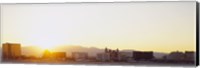 Framed Sunrise over a city, Las Vegas, Nevada, USA