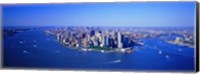 Framed Aerial Lower Manhattan New York City NY