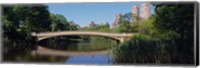 Framed Bridge across a lake, Central Park, New York City, New York State, USA