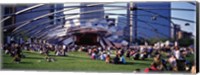 Framed People At A Lawn, Pritzker Pavilion, Millennium Park, Chicago, Illinois, USA