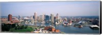 Framed Skyscrapers in a city, Baltimore, Maryland