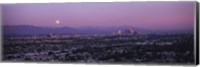 Framed Hollywood and San Gabriel Mountains, Los Angeles County