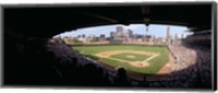 Framed High angle view of a baseball stadium, Wrigley Field, Chicago, Illinois, USA