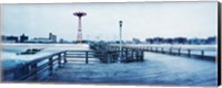 Framed City in winter, Coney Island, Brooklyn, New York City, New York State, USA
