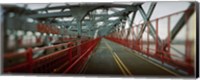 Framed Road across a suspension bridge, Williamsburg Bridge, New York City, New York State, USA