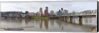 Framed Buildings at the waterfront, Willamette River, Portland, Multnomah County, Oregon, USA 2010