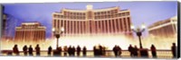 Framed Bellagio Resort And Casino Lit Up At Night, Las Vegas