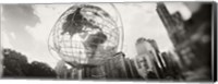 Framed Steel globe, Columbus Circle, Manhattan, New York City, New York State, USA