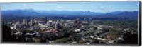 Framed Aerial view of a city, Asheville, Buncombe County, North Carolina, USA 2011