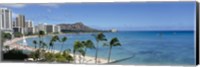 Framed Buildings On The Beach, Waikiki Beach, Honolulu, Oahu, Hawaii, USA