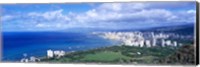 Framed Blue Waters of Waikiki, Hawaii