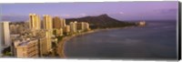 Framed High angle view of buildings at the waterfront, Waikiki Beach, Honolulu, Oahu, Hawaii, USA