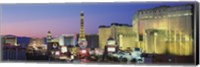 Framed Strip dusk Las Vegas NV USA
