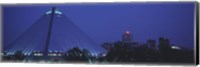 Framed Night The Pyramid and Skyline Memphis TN USA
