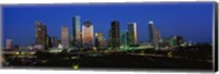 Framed Houston, Texas Skyline at Night