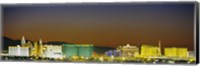 Framed Las Vegas skyline at night, Nevada