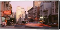 Framed USA, California, San Francisco, Evening Traffic
