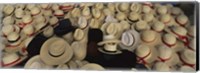 Framed High Angle View Of Hats In A Market Stall, San Francisco El Alto, Guatemala