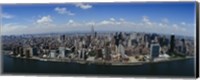 Framed Aerial view of a city, Manhattan, New York City, New York State