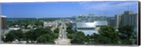 Framed High Angle View Of A City, E. Washington Ave, Madison, Wisconsin, USA