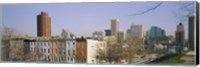 Framed High angle view of buildings in a city, Inner Harbor, Baltimore, Maryland, USA